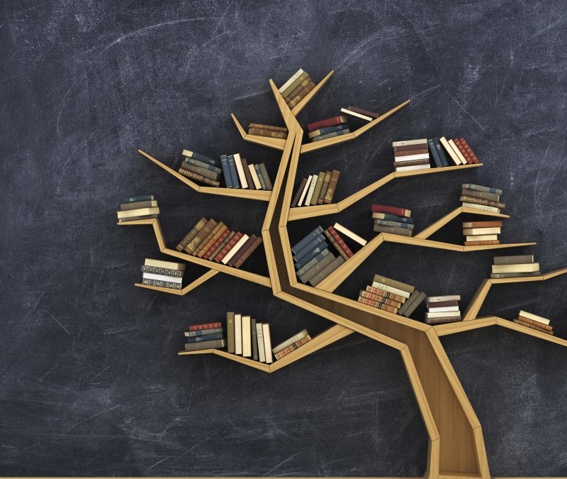 tree with books