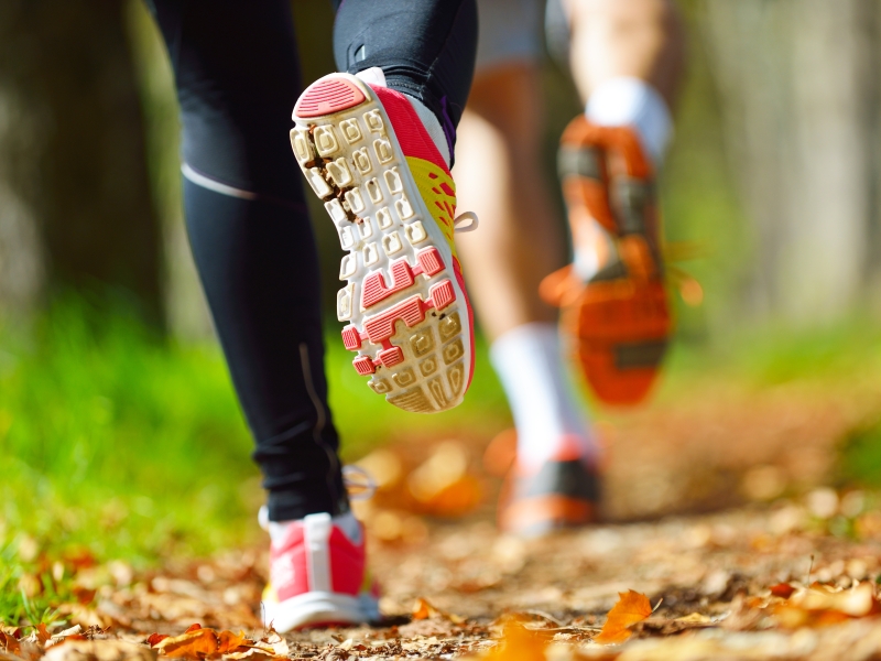 Couple jogging in the park