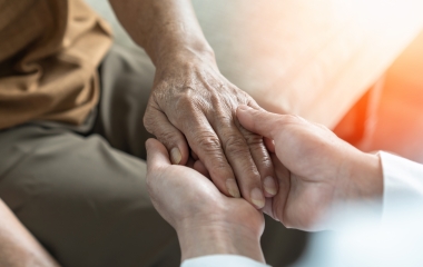 Old person being treated