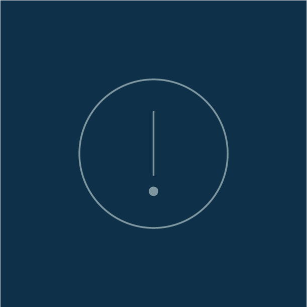 Exclamation mark inside a circle