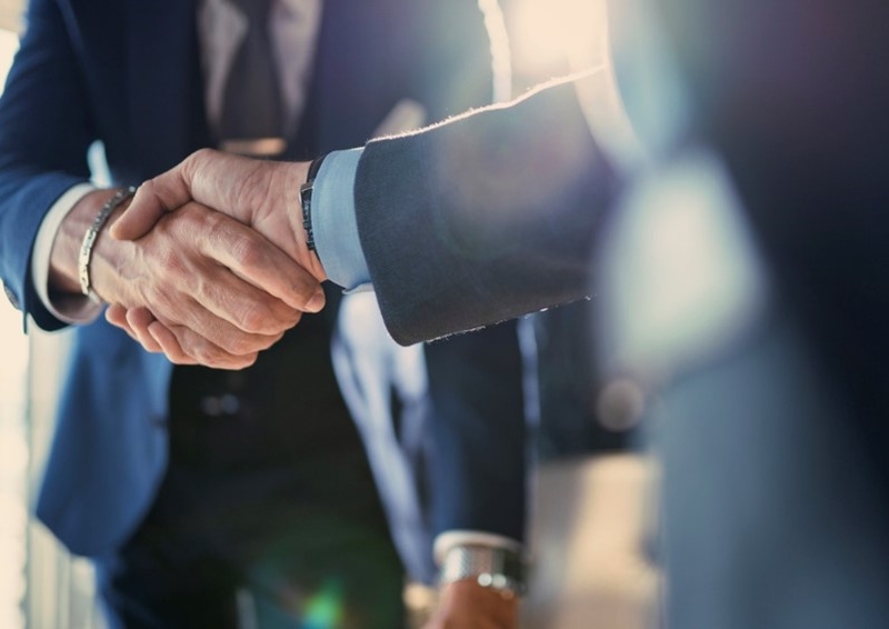 Two People Shaking Hands