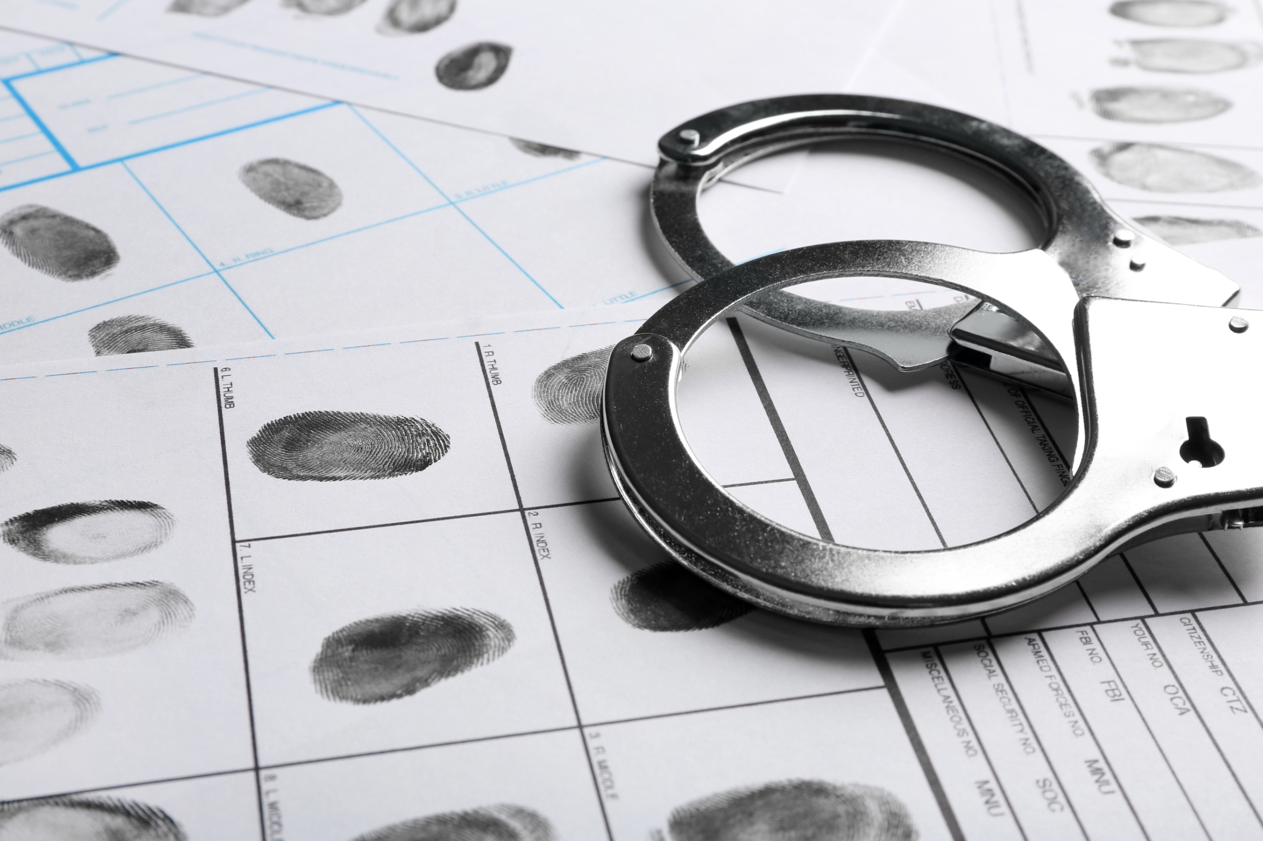 handcuffs and fingerprints