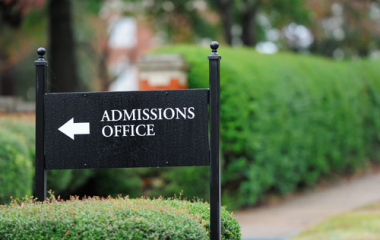 admission office sign