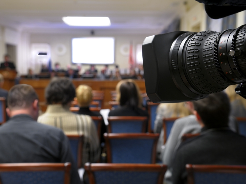court an a camera filming it